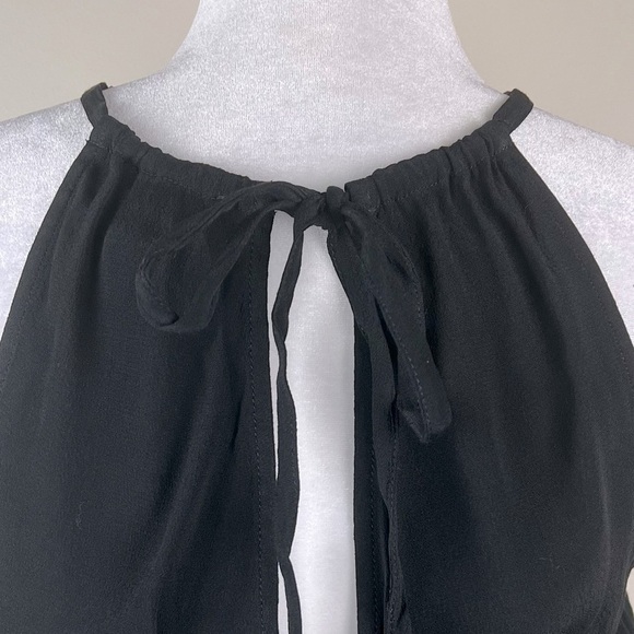 bobi Black | Date Night Smocked Waist Little Black Dress Midi - Picture 7 of 9